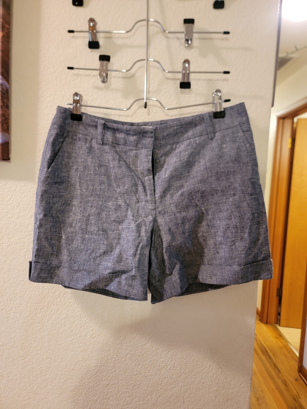 Laundry By Shelli Segal Heathered Gray Cuffed Shorts